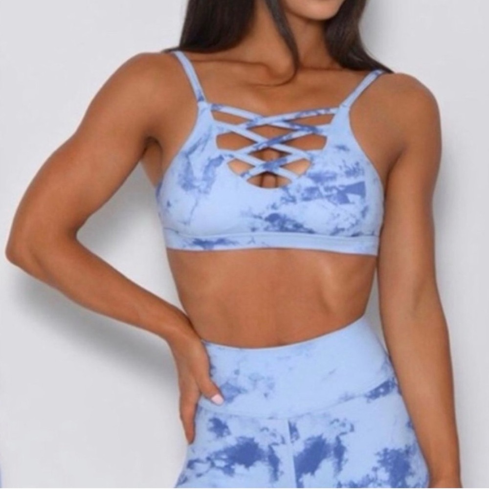 SET Bombshell Sportswear Tie-Dye Cross My Heart Bra and Sex Back Leggings